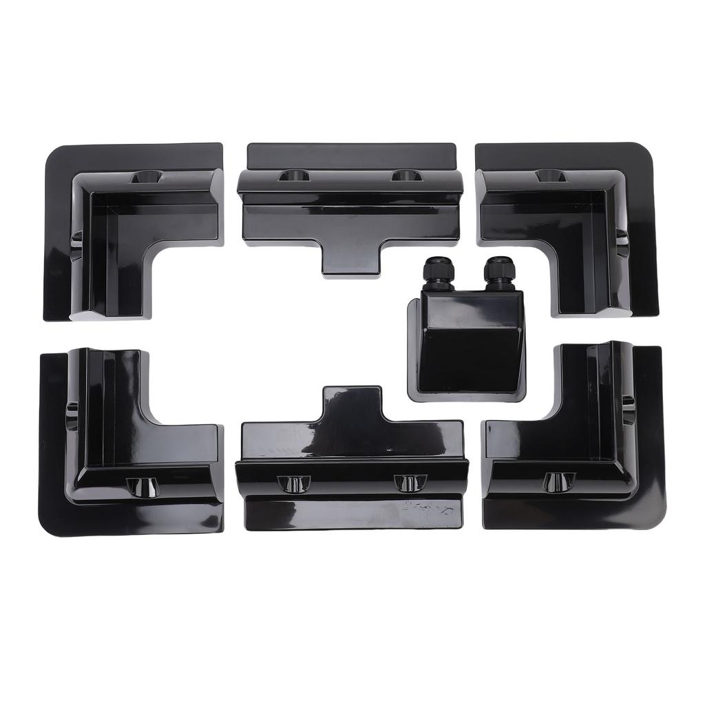 Solar Panel Mounting Brackets ABS Corner Bracket Kit with Junction Box Installation On RV Boats Camping Vehicle
