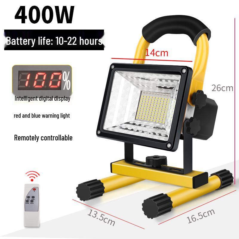Rechargeable LED Floodlight: Strong Outdoor Emergency Light for Construction, Power Outages, Camping, Handheld Household Use