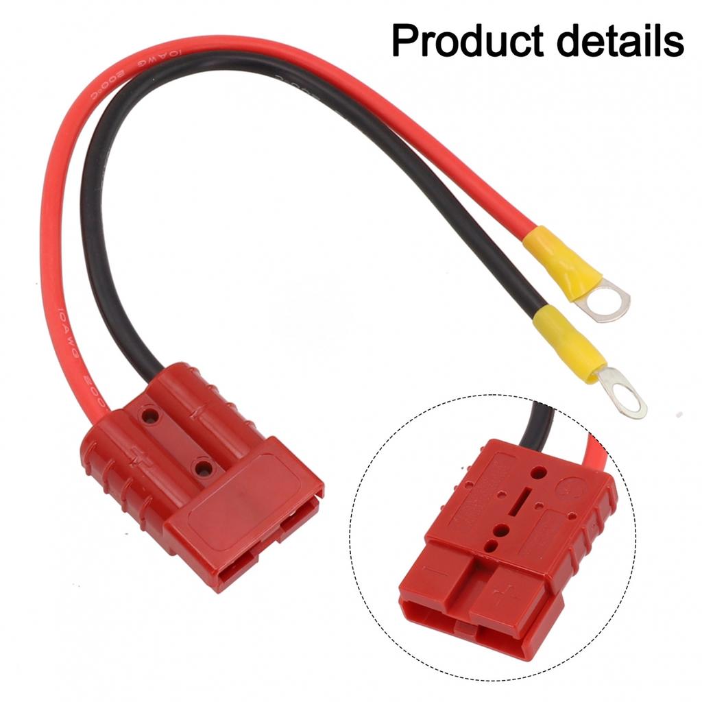 1000 V DC 50Amp Connector 100cm 30cm M8 Post Red/Black Jacket