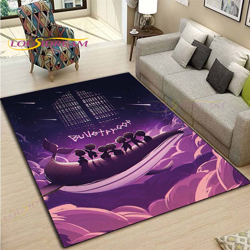 

Kpop Bangtan Boys BTS Килим Килимок Дитячі Килими Вітальня Килимки під Журнальний Столик Спальня Килим Миються Підлогові Килимки Побутова Зона Килимок 40cm x 60cm