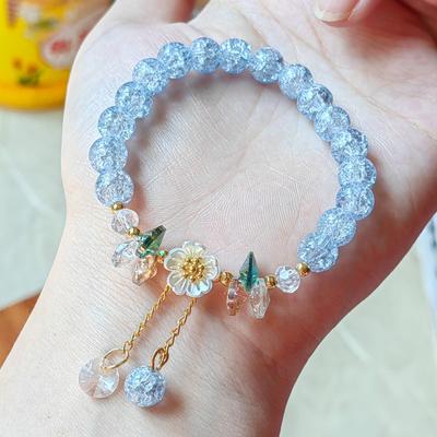 Adjustable Elasticity - Perfect For Casual Attire 3pcs Elegant Floral Beaded Bracelet Set - Boho-Chic Bracelet Gifting Daily Wear At Parties Fashion