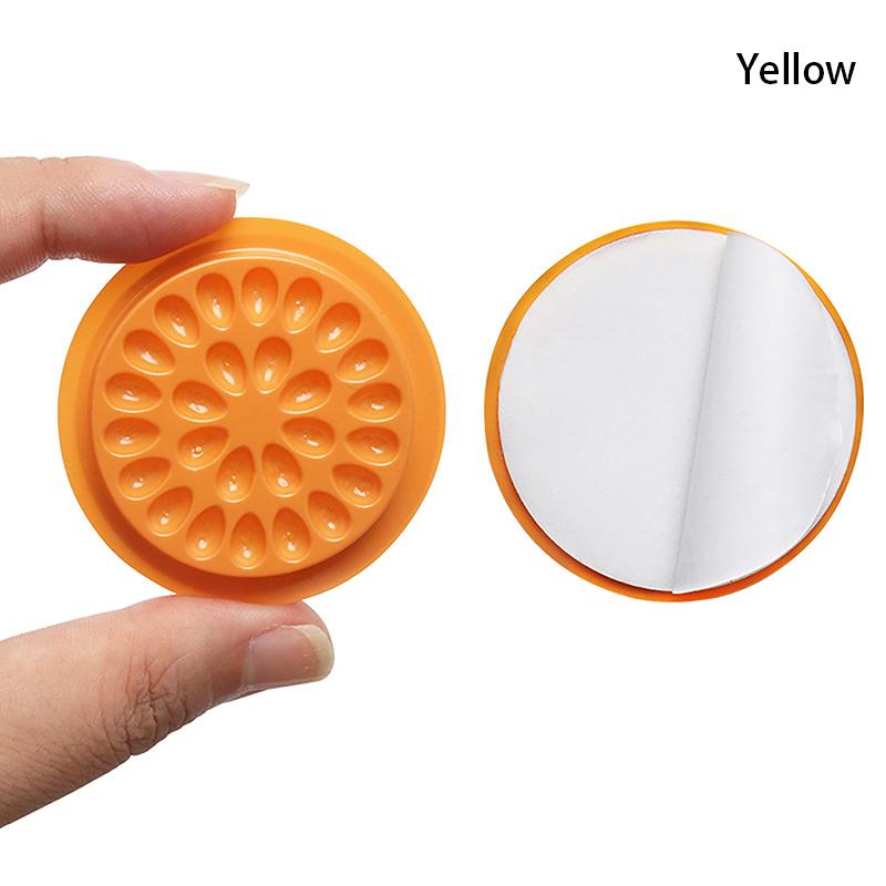 20 Stücke Kleberhalter für falsche Wimpern, Kunststoff-Wimpernkleberhalter, Tablett, Wimpernverlängerungspalettenpads, Wimpernverlängerungswerkzeug, Salon