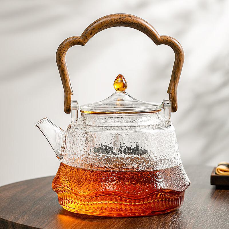 Yaji 2025 Кованый паровой чайник-котел со стеклянной колбой (1100ml)