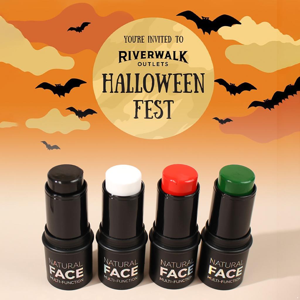 Single Black Matte Halloween Face and Body Paint Stick for Costume Party Makeup Long Lasting Safe Cream Makeup for Kids
