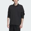 Adidas Heavy French Terry Polo Shirt Polo Shirt Unisex Black IT3972