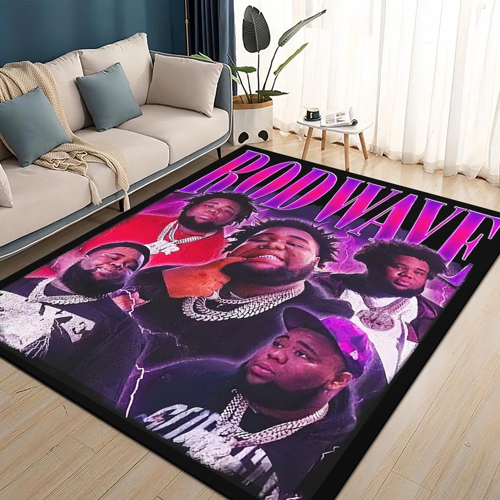 HOT Rod Wave 3D Print Rapper Star Rug Carpet for Living Room Bedroom Home Decor,kids Play Non-slip for Sofa Doormat