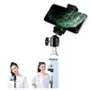 Dual Mobile Phone Outdoor Live Streaming Stand with Multi-Angle Capability, Fill Light, and Tripod.