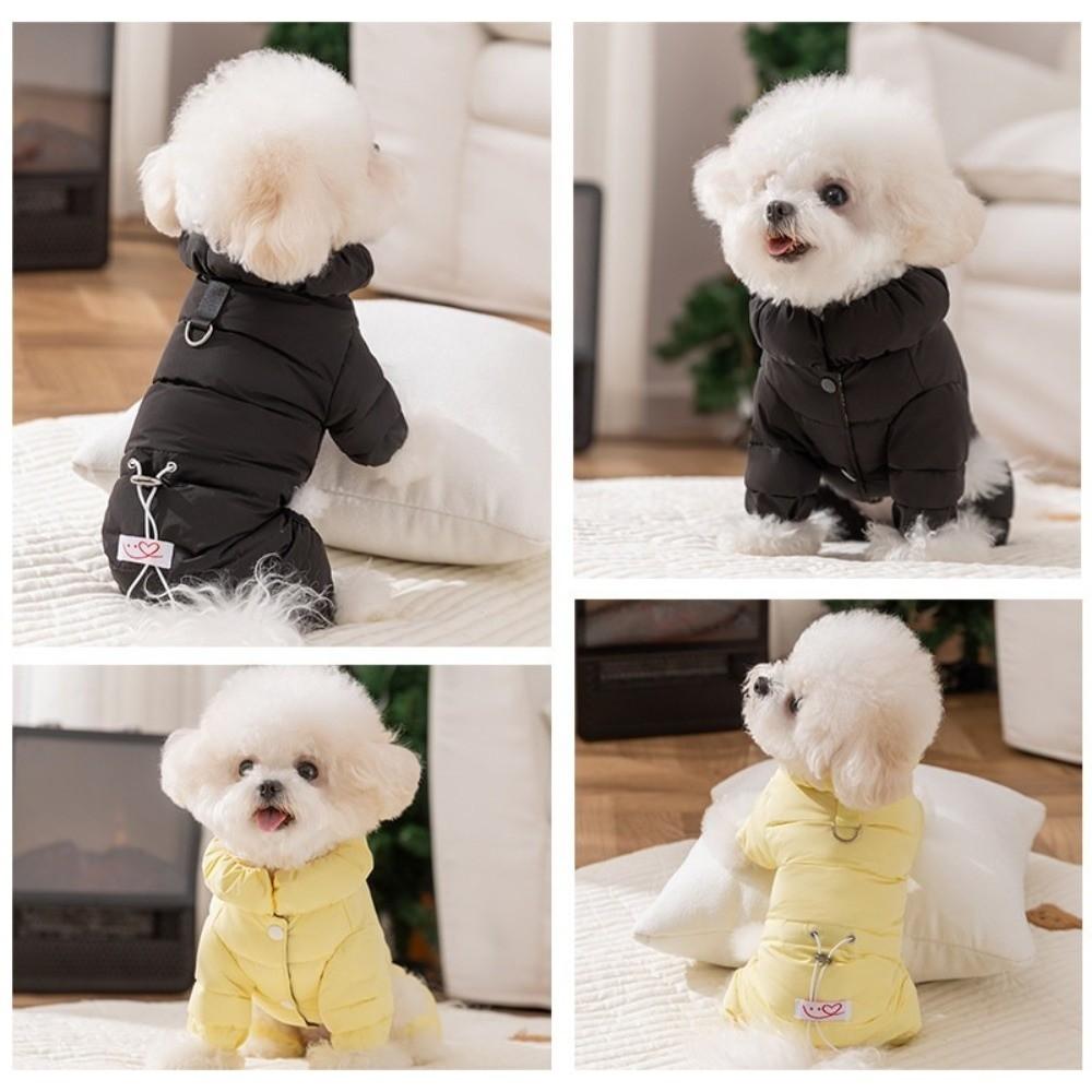 Padded Cotton Dog Jumpsuit Four Legs Design Cotton-padded Jacket Winter Dog Jacket  Cold Weather