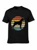 Retro Boxer Dog Silhouette Sunset Vintage T-shirt