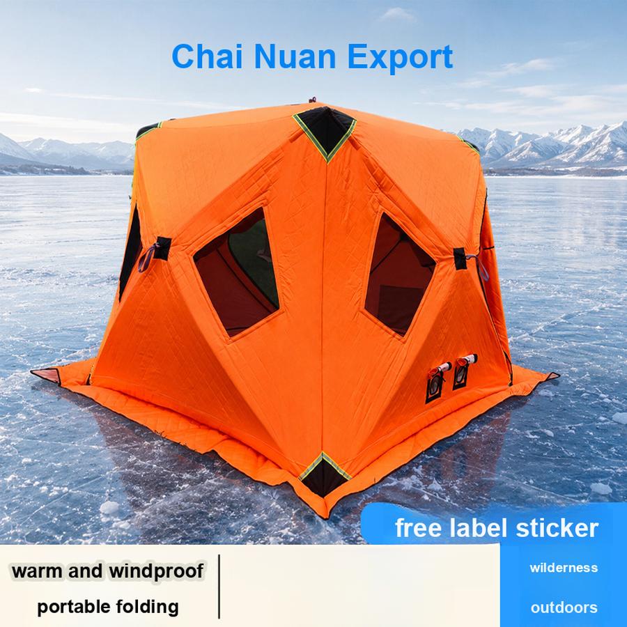 Ice Fishing Cotton Tent Outdoor Warm Camping Tent for Fishing with Windproof Insulation