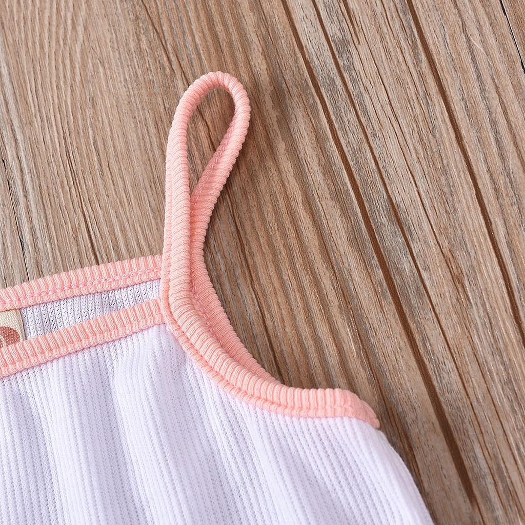 Newborn Baby Sleeveless Solid Color Cotton Tank Vest Top+Shorts Clothes Set