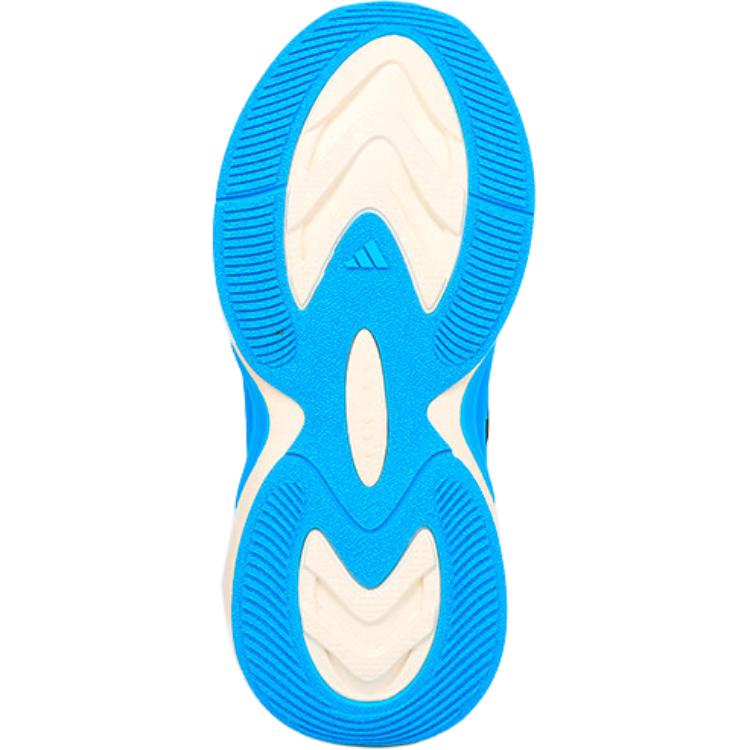 Adidas Galaxy Synthetic Leather Comfortable Versatile Non-Slip Shock Absorbing Low-Top Running Shoes Kids Running Shoes Blue Black JQ6718