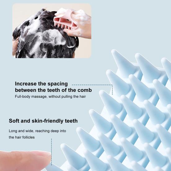 Silicone Wash Brush Relaxation Massage Promotes Hair Growth Deeply Cleans Scalp Deep Cleansing Hair Brush