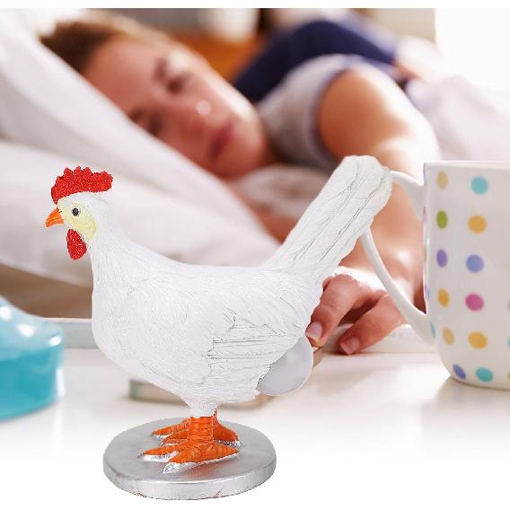 Chicken Egg Lamp, 3D Hen Laying Egg Lamp Funny Resin Lifelike Chicken Night Light Decorative Animal Table Lamp, Decoration for Home, Bedroom, Study