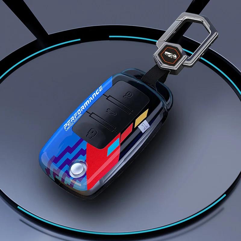Ochronne Etui na Kluczyk Samochodowy Do Volkswagen Polo Passat B5 Golf 4 5 6 Mk5 Mk6 Eos Bora Beetle Tsi Nowe Etui Pokrowiec z Włókna Węglowego ABS