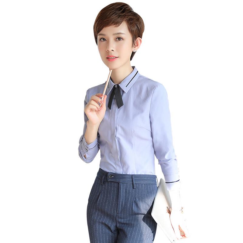 Women's Winter Velvet Thick Warm Slim Fit White Long-Sleeved Shirt