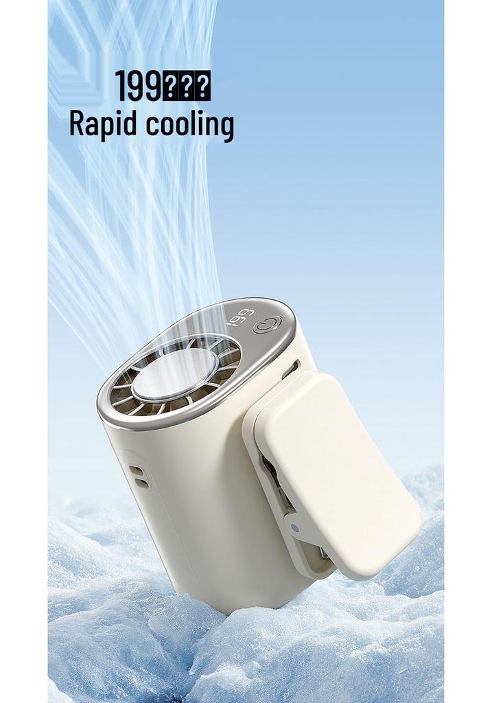 2026 Cooling Ice Pack Waist Fan: Portable Clip-On for Waist/Umbrella, Outdoor Semiconductor Cooling Device.