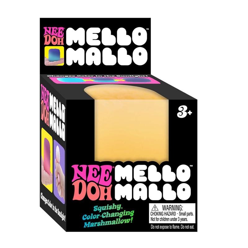 Needoh Mello Mallo TPR Reativo a UV Formato de Marshmallow Segurança Não Tóxico Macio Rebote Lento Alívio de Estresse Brinquedo Fidget Presente de Lazer