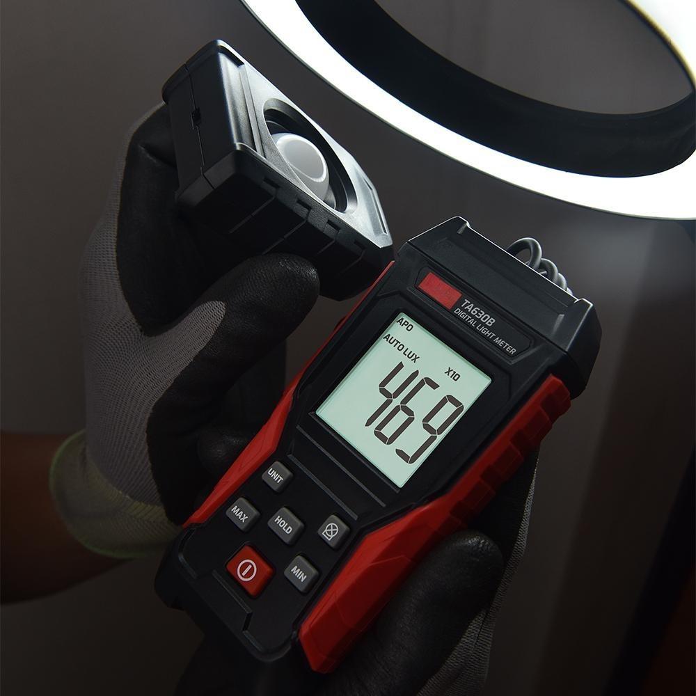0~200,000 Measurement Range Flexible Sensor Light Tester Illuminance Lux Meter LCD Display Portable Digital Light Meter