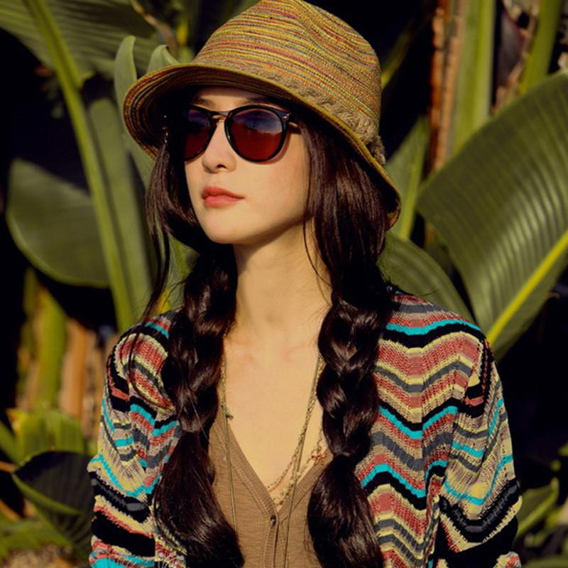 Cappelli Estivi Pieghevoli in Paglia Jazz da Donna Colorati Traspiranti Intrecciati Cappello da Sole a Falda Corta Panama Cappello Cubano da Uomo Pieghevole Kentucky