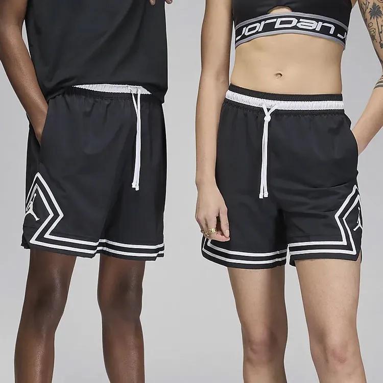 Jordan Sport Collection Dri FIT Woven Diamond Shorts Casual Shorts Men's Black / White / White (Unisex) Casual Shorts FQ2989 | Black