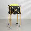 Ball Basket Waterproof Foldable Tennis Cart with Wheels Space-Saving