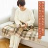 LifeJoy Electric Knee Made in Orange Check 120cm x JPN121DC Blanket, Japan, Pattern, 62cm, Washable, Fluffy, Warm,