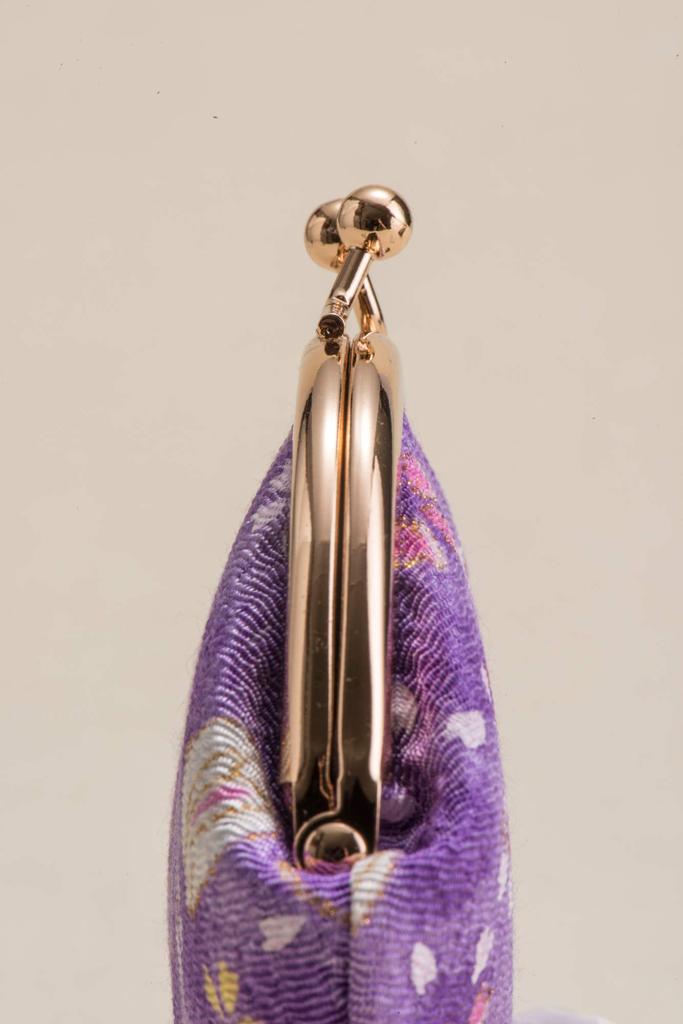 Kyoto Geibido Rabbit Print Wallet with Made in Japan Kyo-Yuzen Bell, 2.6-inch, (Pink)