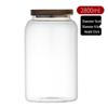 UOSU Acacia Wood Glass Storage Jar