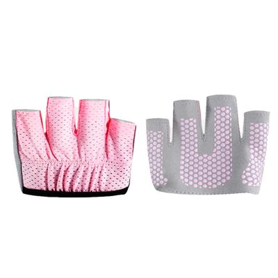 Women"s Micro Yoga Pilates Gloves Anti Slip 4 Fingers Minimalist Half Gloves for Fitness Workout