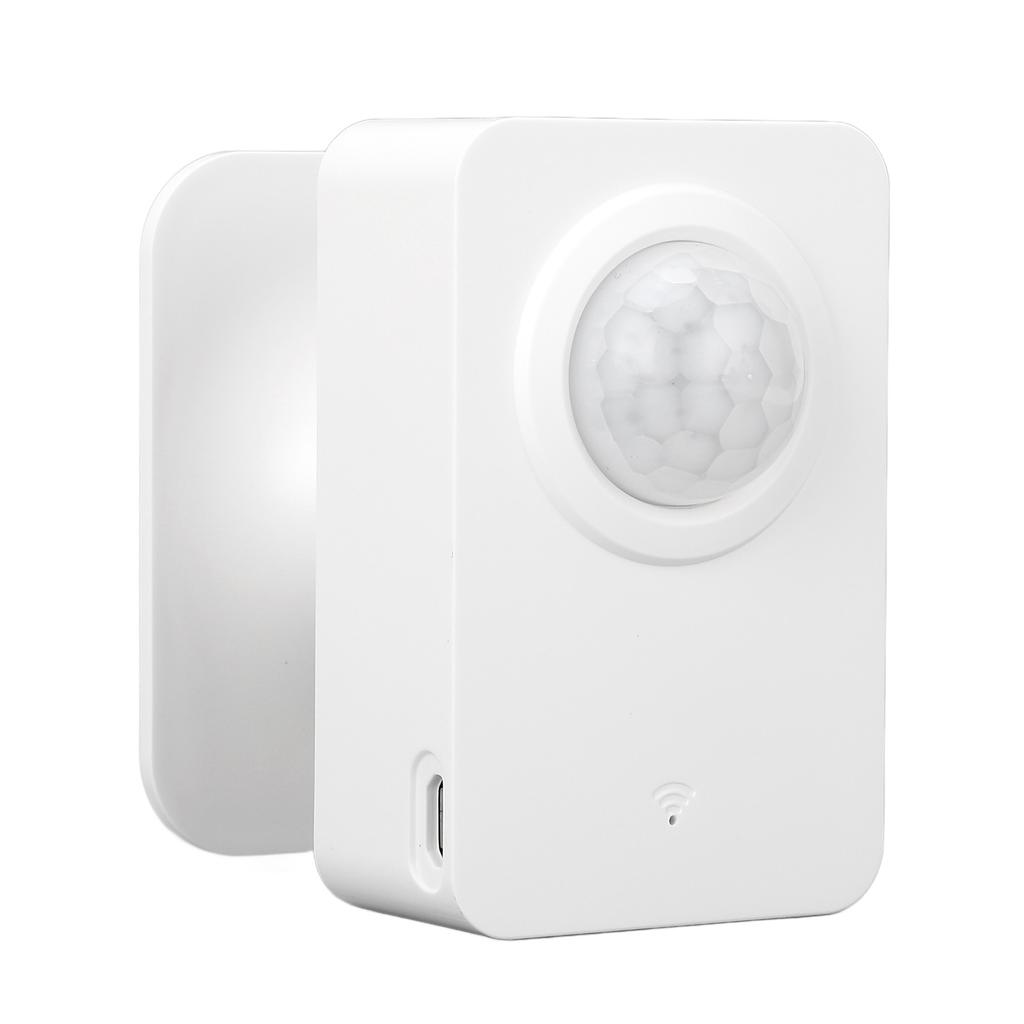 WiFi Motion Sensor Remote Monitoring 128 Degrees  Detection Angle USB and Battery Powered Smart Motion Detector for