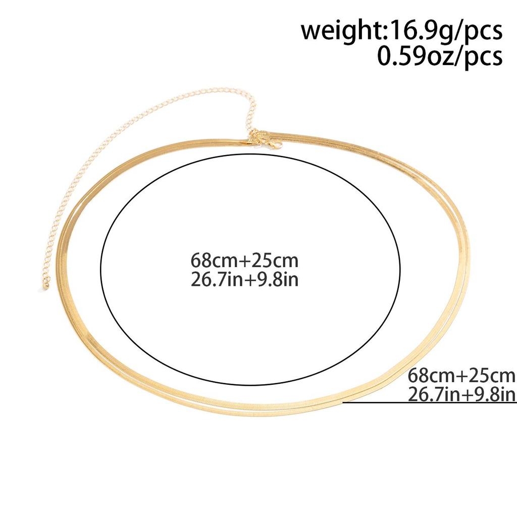 Ingemark Sexy Flat Snake Chain Waist Belly Belt for Women Summer Beach Bikinis Simple Body Chain Festival Zircon Accessories