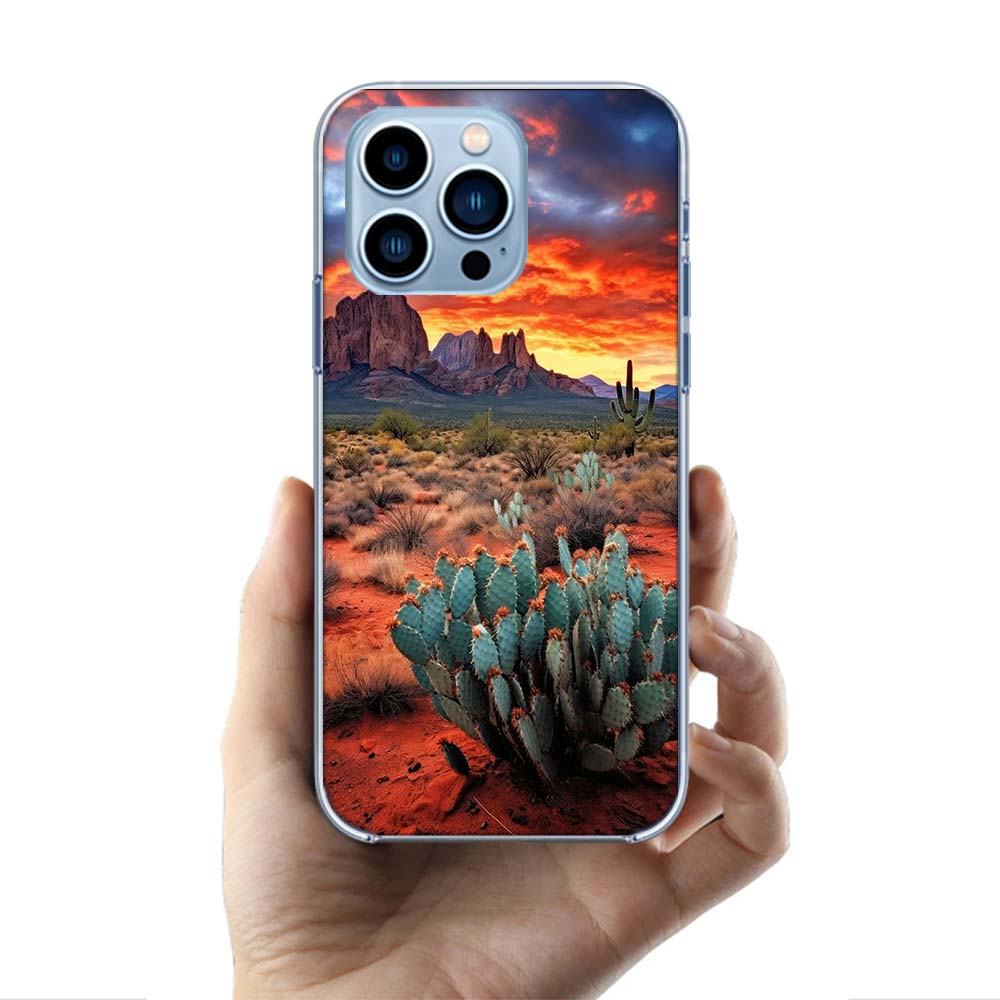 

Picturesque Desert With Cacti Cases Phone Case For Iphone 17E 16E 17 Air 16 Pro Max 15 Pro 14 Plus 11 13 12 Mini Cover Cases Com iPhone 14 Pro Max