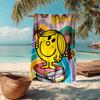 Ultra-Soft Beach Towel with Mr. Men and Little Miss Theme,Ideal for Pool - Camping, Diving - Perfect Travel Essential, Vibrant Beach Towel.