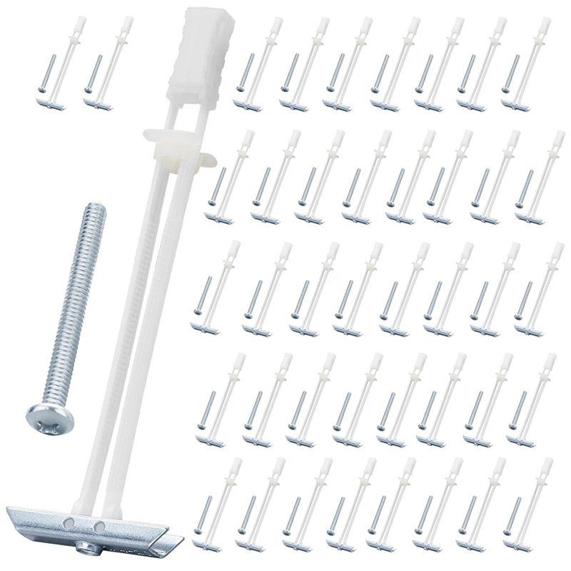 

A84E-Дюбель для гипсокартона с болтом для крепежа размеров 1/4 дюйма - 20 дюймов, Прочный комплект дюбелей для полого гипсокартона для крепления телевизора