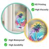 Static Cling Window Stickers Creative Doodle Coconut Tree for Kids Room Bedroom Kitchen Bathroom Glass Decor