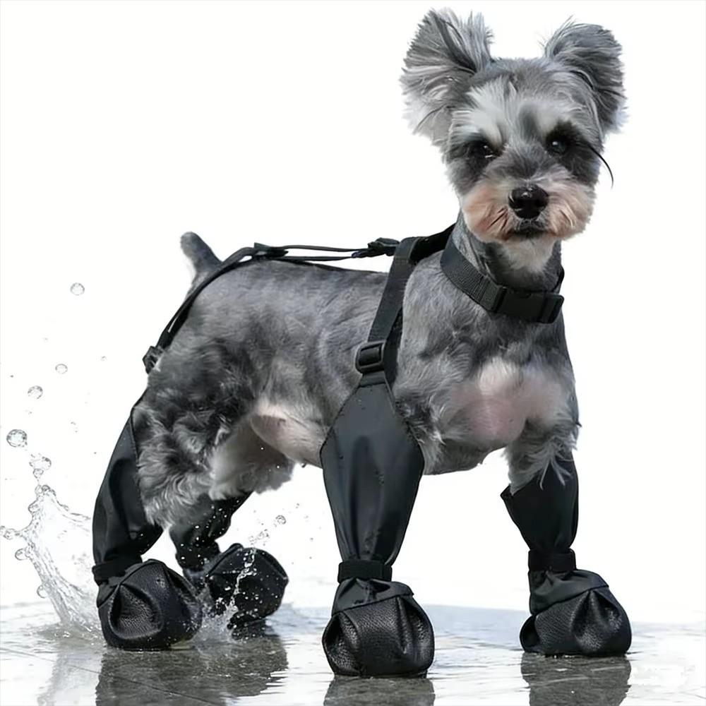 Adjustable Dog Suspender Boots Breathable Pets Paws Protector Anti-Slip Dog Shoes Walking