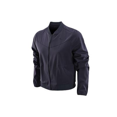 Unifarbene Logo-Windjacke mit Reißverschluss vorne Damenjacken Eisenschwarz DV9452-015