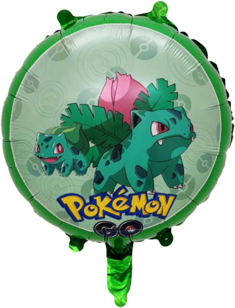 Classic Pokemon Aluminum Balloon Set Vibrant 3D Character Party Durable Foil Material (6 Balloons) - Shapes, Decorations,