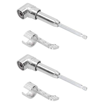 2 Sets Angled Bit Holder 105 Degrees Drill Adapter Hex Shank Elbow Screwdriver Extension Socket