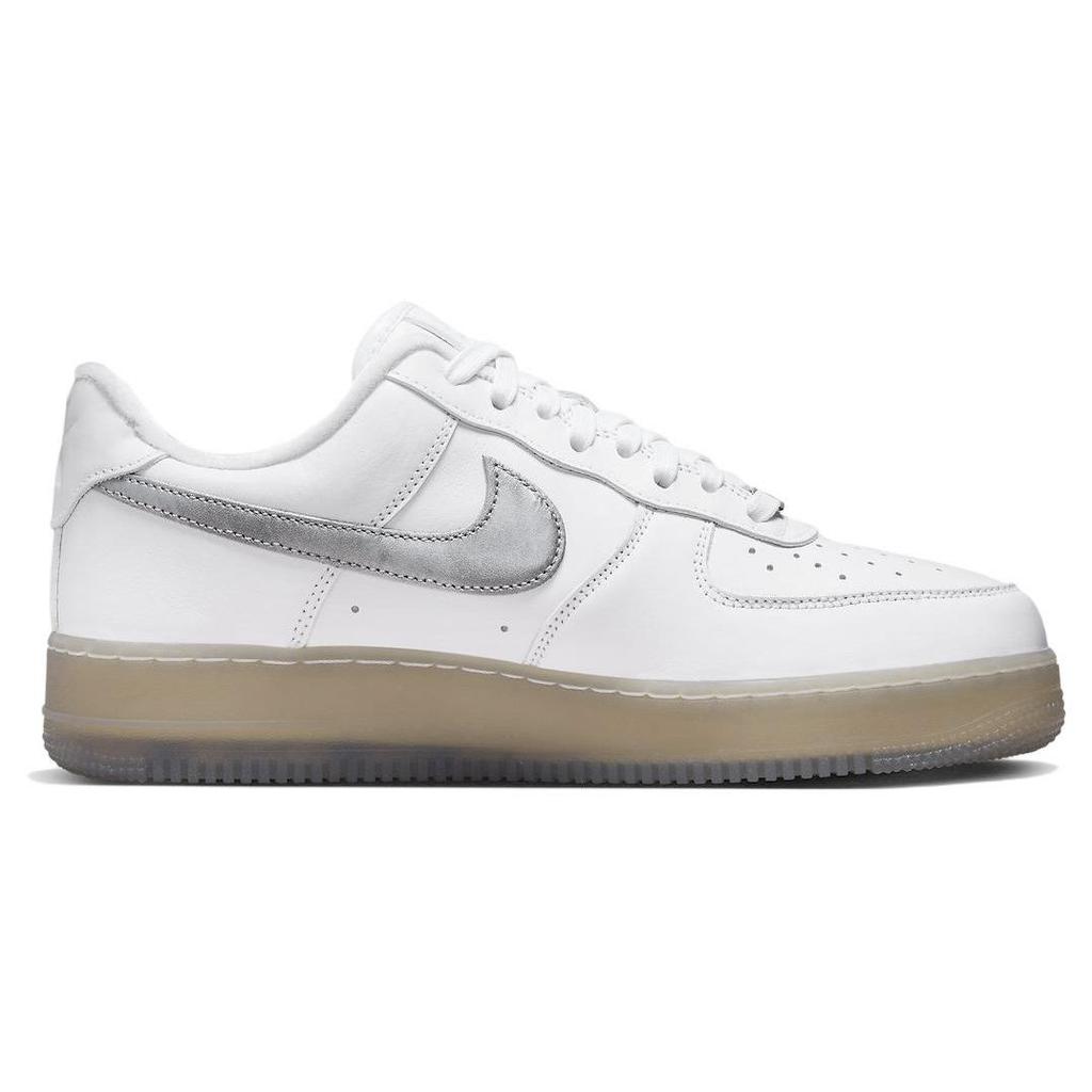 Nike Air Force 1 07 Premium White Metallic Silver Unisex Sneakers Coconut-Milk Hyper-Pink DX3945-100