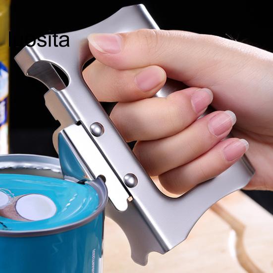 Stainless Steel Multifunctional Can Opener, Effortless Beer Bottle Opener Kitchen Supply
