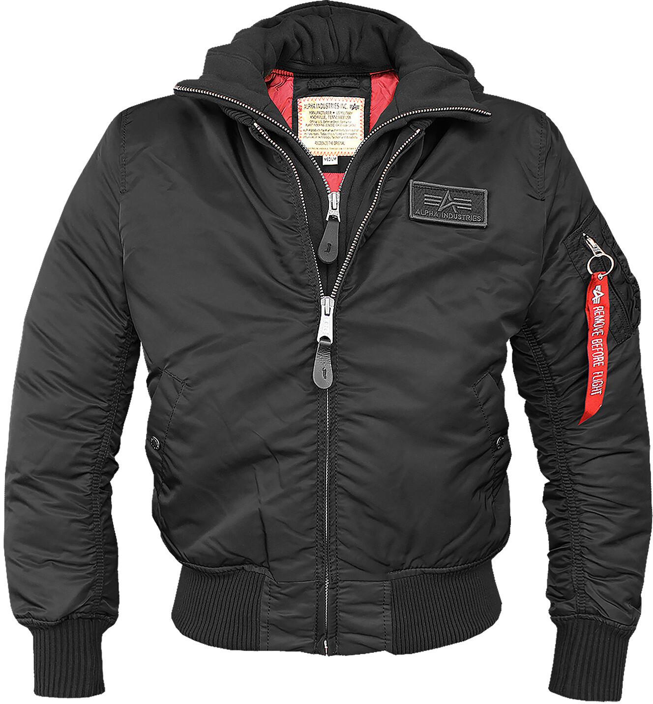 

Зимняя куртка Alpha Industries MA-1 D-Tec Hood Bomber Jacket (183110) черный (183110-515) XS