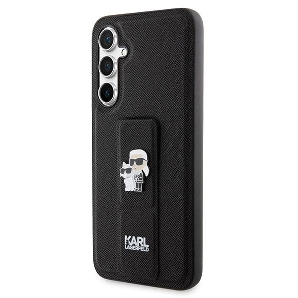 Karl Lagerfeld Klhcs23Fegsakcpk S23 Fe S711 Black Hardcase Gripstand Saffiano Karl&Choupette Pins