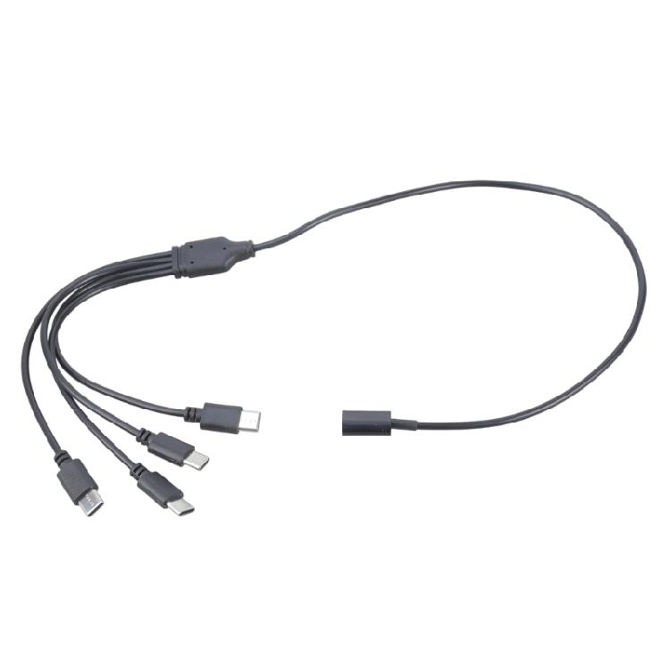 

4/6 Way Type C Charging Cord Female to Male Splitter Cable 50cm 15W Power Distribution For Mobile Devices Gaming Gear