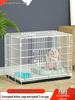 Folding Encrypted Pet Cage for Medium and Small Cats with Tray – Portable Kitten and Rabbit Indoor Cage.