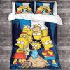 The S/impsons Microfiber Bedding Set, 3D Print Duvet Quilt Cover Pillowcase,With Zipper,Soft Comforter Cover for Men Woman Kids