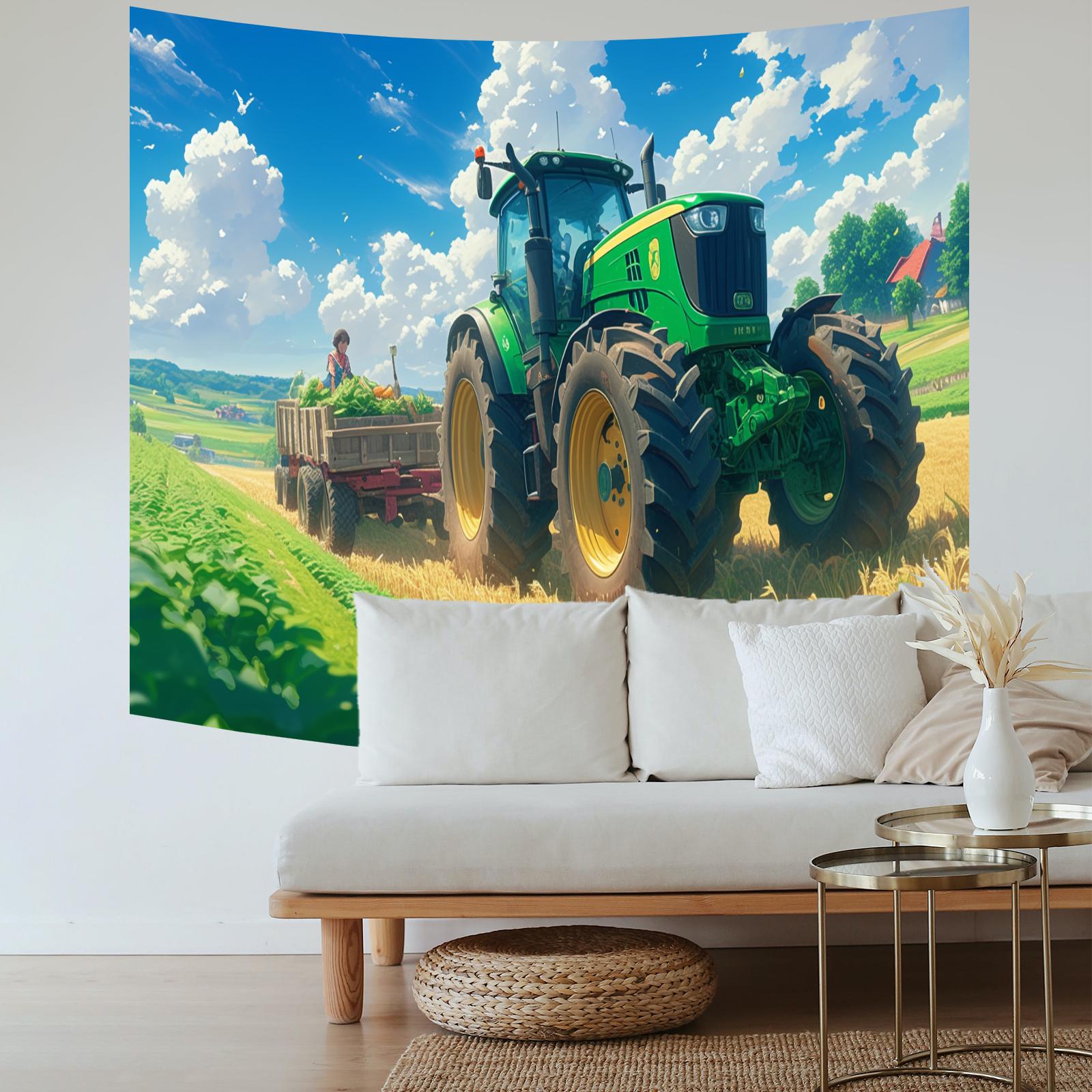 

Поддержка фермерский гобелен баннер в сельской местности настенный настенный художественный декор спальня сельхозугодья настенный гобелен 95x70CM