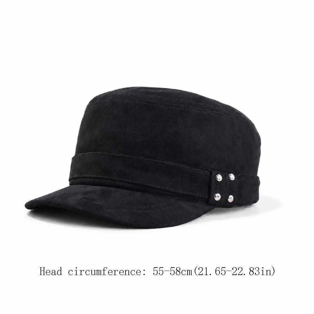 Retro Flat Top Hat Imitation Suede Newsboy Cap Korean Style Baseball Cap for Women