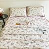 Elegant Blue Flowers Summer Cooling Quilt Floral Style Air Conditioner Quilted Quilt Skin-friendly Thin Blanket Machine Washable